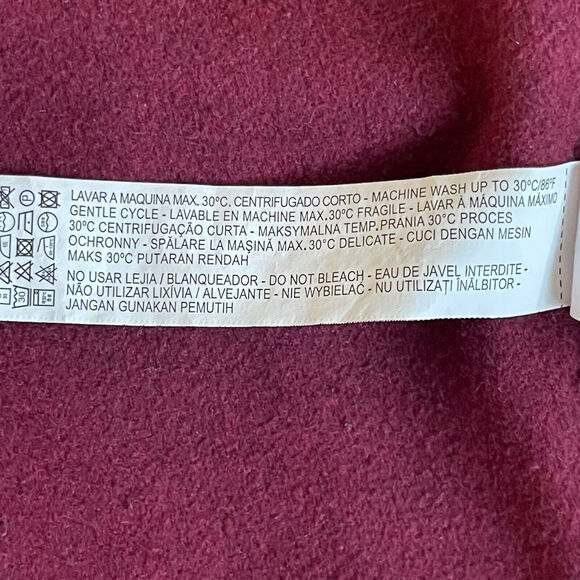 Stradivarius Sleeveless Oversized Open Cardigan Women Size‎ S Red Pockets - Picture 7 of 10